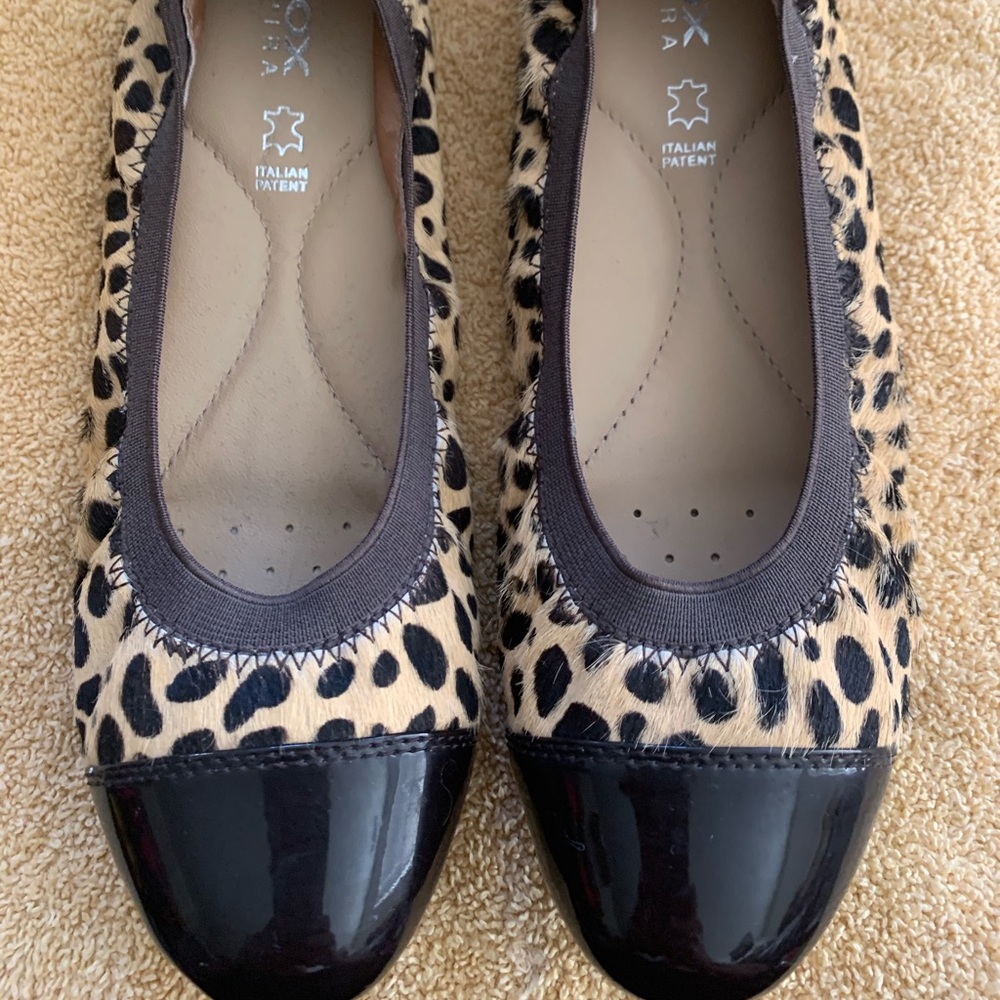 Womens Shoe - Geox Ballerina Leopard - Size 6